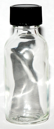 Round Glass Bostonl, 1 oz, 30ml - Click Image to Close